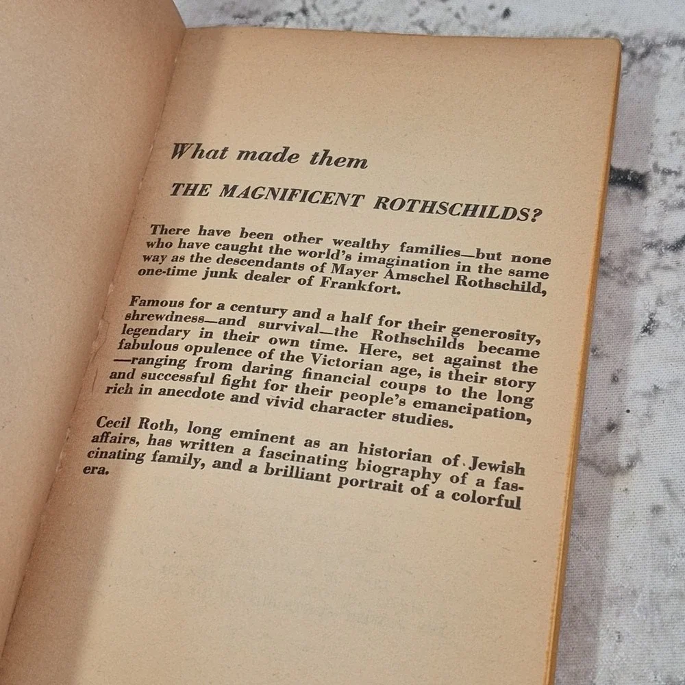 Magnificent Rothschilds by Cecil 1899-1970 Roth 1962 Paperback